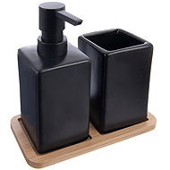ORION Bathroom set dolomite/bamboo 2 + 1 black - Bathroom Accessory Set