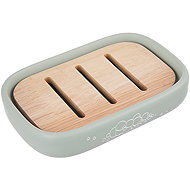 ORION Soap holder polyresin/rubber wood Greenish - Soap Dish