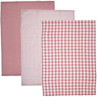 ORION Kitchen Tea Towel Decor, 3pcs, Cotton, Pink - Kitchen Towel