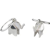 Oriental silver earrings ring, Origami Elephant - Earrings