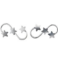 Oriental silver minimalist earrings, stars - Earrings