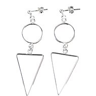 Oriental silver minimalist triangle earrings - Earrings