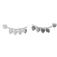 Oriental silver minimalist earrings Drops - Earrings