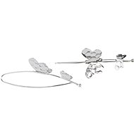 Oriental silver wrought earrings, Butterflies - Earrings