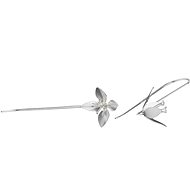 Oriental silver wrought earrings, Flower - Earrings