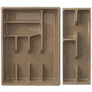 ORION Besteckkasten UH mit verschiebbarem Teil 39 × 29 × 7 cm, grau - Besteckkasten für die Schublade