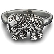 ORIENTAL Silver ring Elephant, size 54 - Ring