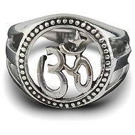 ORIENTAL Silver ring OM, wrought, size 50 - Ring