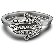 ORIENTAL Silver ring Hand of Fatima, size 53 - Ring