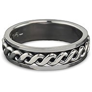 ORIENTAL Silver ring Double, braided, size 53 - Ring