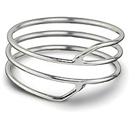 ORIENTAL Silver ring Three rows, thin, size 56 - Ring