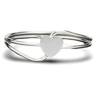 ORIENTAL Silver heart ring, size 54 - Ring