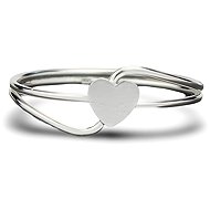 ORIENTAL Silver heart ring, size 57 - Ring