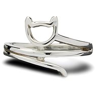 ORIENTAL Silver ring Kitten, size 51 - Ring
