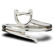 ORIENTAL Silver ring Kitten, size 53 - Ring