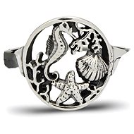 ORIENTAL Silver ring Sea World, size 54 - Ring