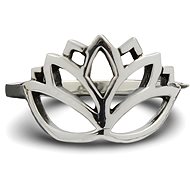 ORIENTAL Silver single ring Lotus flower, size 59 - Ring