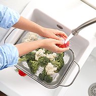 ORION Cedar holder/basket ANETT 41,5 × 24,5 × 10 cm stainless steel - Colander