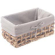 ORION Basket 27 × 17 × 13 cm grey, water hyacinth + textile - Bread Basket