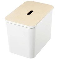 ORTHEX COLLECT Abfallbehälter 76 l weiß + Holzdeckel - Mülleimer