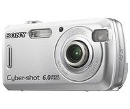 Sony CyberShot DSC-S600 stříbrný (silver), CCD 6 Mpx, 3x zoom, 2" LCD, 2x AA, MS DUO - Digital Camera