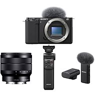 Sony Alpha ZV-E10 Body + 10-18mm f/4.0 + Grip GP-VPT2BT + Microphone ECM-W2BT - Digital Camera