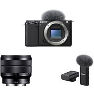 Sony Alpha ZV-E10 Body + 10-18mm f/4.0 + ECM-W2BT Microphone - Digital Camera