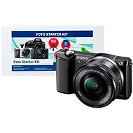 Sony Alpha A5000 black + 16-50mm lens + Alza Photo Starter Kit - Digital Camera