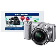 Sony Alpha 5000 silver + 16-50mm lens + Alza Photo Starter Kit - Digital Camera
