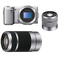 SONY Alpha NEX-5NYS silver + lenses 18-55mm (F3.5 - 5.6) and 55-210mm (F4 - 5.6) - Digital Camera