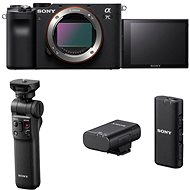 Sony Alpha A7C black + GP-VPT2BT Grip + ECM-W2BT Microphone - Digital Camera