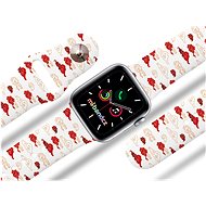 Mi-band.cz Red clouds strap for Apple watch Size: 42/44mm, strap colour: white - Watch Strap