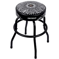 ORTEGA Bar Stool 24" White Kaleidoscope - Drum Stool