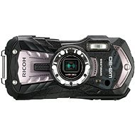 PENTAX RICOH WG-30 Wi-fi-Carbon-Grau + 8 GB SD-Karte + Neopren-Hülle + Schwimmleine - Digitalkamera