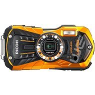 PENTAX RICOH WG-30 Wi-fi Flamme Orange + 8 GB SD-Karte + Neopren-Hülle + Schwimmleine - Digitalkamera