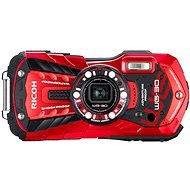 PENTAX RICOH WG-30 Vermilon red + 8 GB SD Card + neoprene sleeve + Swimming leash - Digital Camera