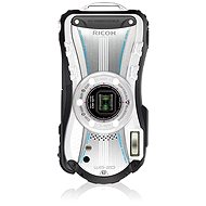  PENTAX RICOH WG-20 White + Case, Webbed Strap and 8GB Memory Card - Digital Camera