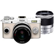  PENTAX RICOH Q-S1 White + Standard Zoom 5-15 mm Telephoto Zoom black + 15-45 mm  - Digital Camera