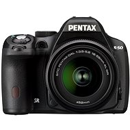 PENTAX K-50 black + objektivy DAL 18-55WR + DAL 50-200WR - DSLR Camera