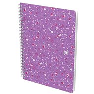 Oxford Floral A5, 60 Blatt, liniert, lila - Notizbuch