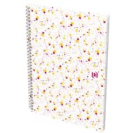 OXFORD Floral B5, 60 listů, linkovaný, bílý - Zápisník