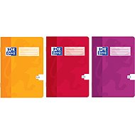 OXFORD 524 liniert - 3er-Set (gelb, rot, lila) - Heft
