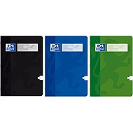 OXFORD 445 kariert - 3er-Set (schwarz, blau, grün) - Heft