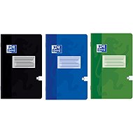OXFORD 644 Schulheft liniert - 3er-Set (schwarz, blau, grün) - Heft
