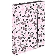 Oxybag Box for exercise books A4 Jumbo OXY NEXT Butterfly pink - Desky na sešity