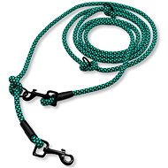 PafDog Switchable adjustable leash 8 mm, turquoise-black 5 m - Leash