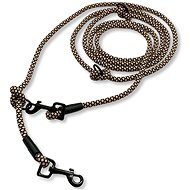 PafDog Switchable adjustable leash 8 mm, beige-black 5 m - Leash