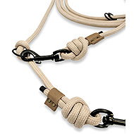 PafDog Adventure Switchable adjustable leash extra strong 8 mm, 10 m, beige - Leash