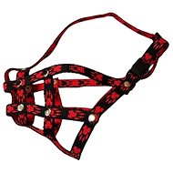 Palkar Nylon muzzle for Pug size 1 black - red - Dog Muzzle