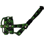 Palkar Nylon muzzle for dogs size. 0,5 14 cm × 4 cm black - green - Dog Muzzle